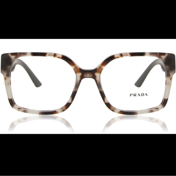Prada Women\'s Black and Brown Patterned Glasses